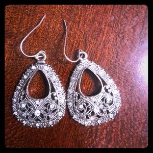Silver hanging earrings